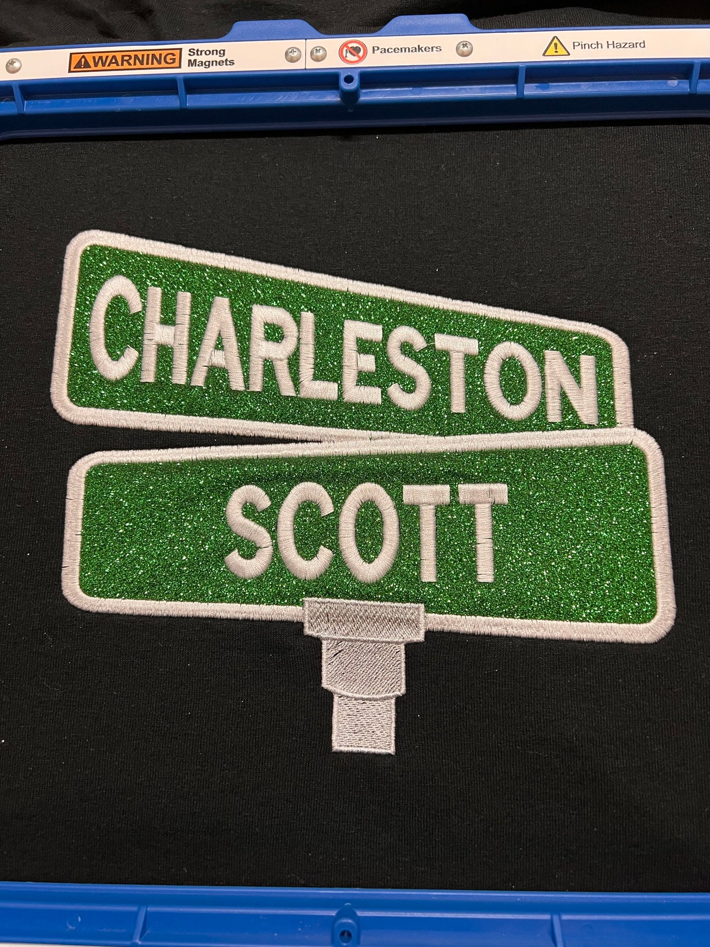 Street Sign T-Shirt| Personalized Embroidered | Black | Unisex