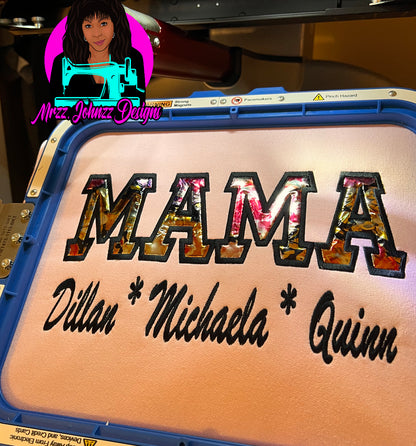 Mother's Day | Mother | Mom | MAMA shirt | Custom EMBROIDERED Personalized | Hoodie or T-shirt | Pink | Custom mom shirt, Mama sweatshirt | Mom shirt with names | gift for her | mothers day shirt | custom mama shirt |